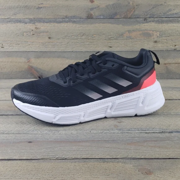 adidas Questar Men's Running Casual Sneakers Black White - Picture 3 of 10